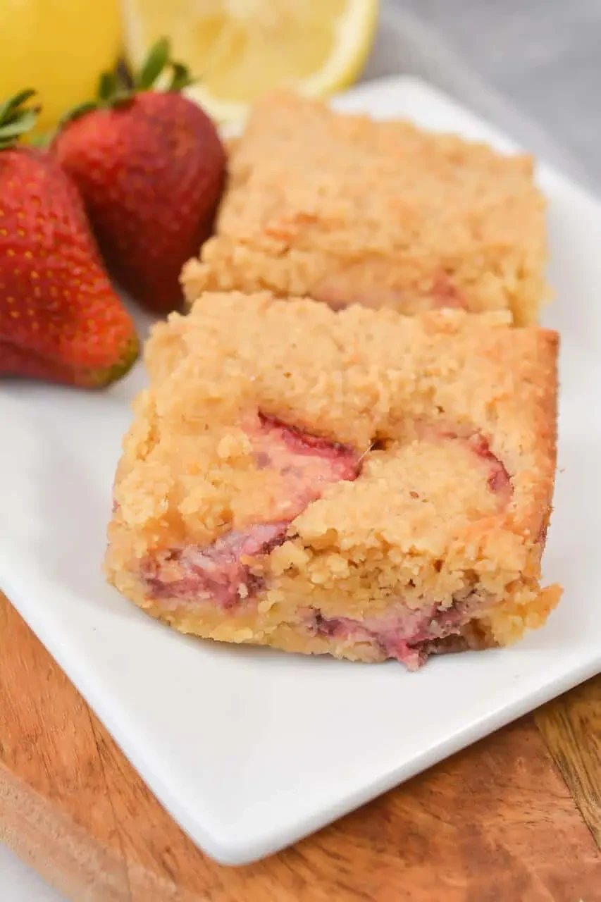 Strawberry Lemon Blondies