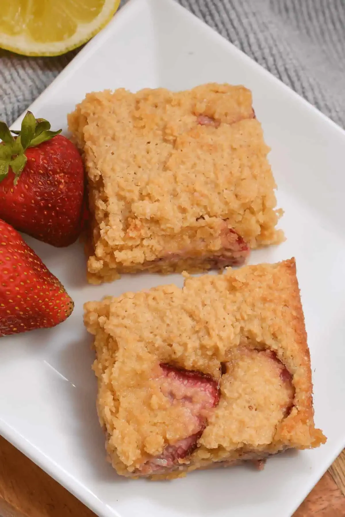Strawberry Lemon Blondies