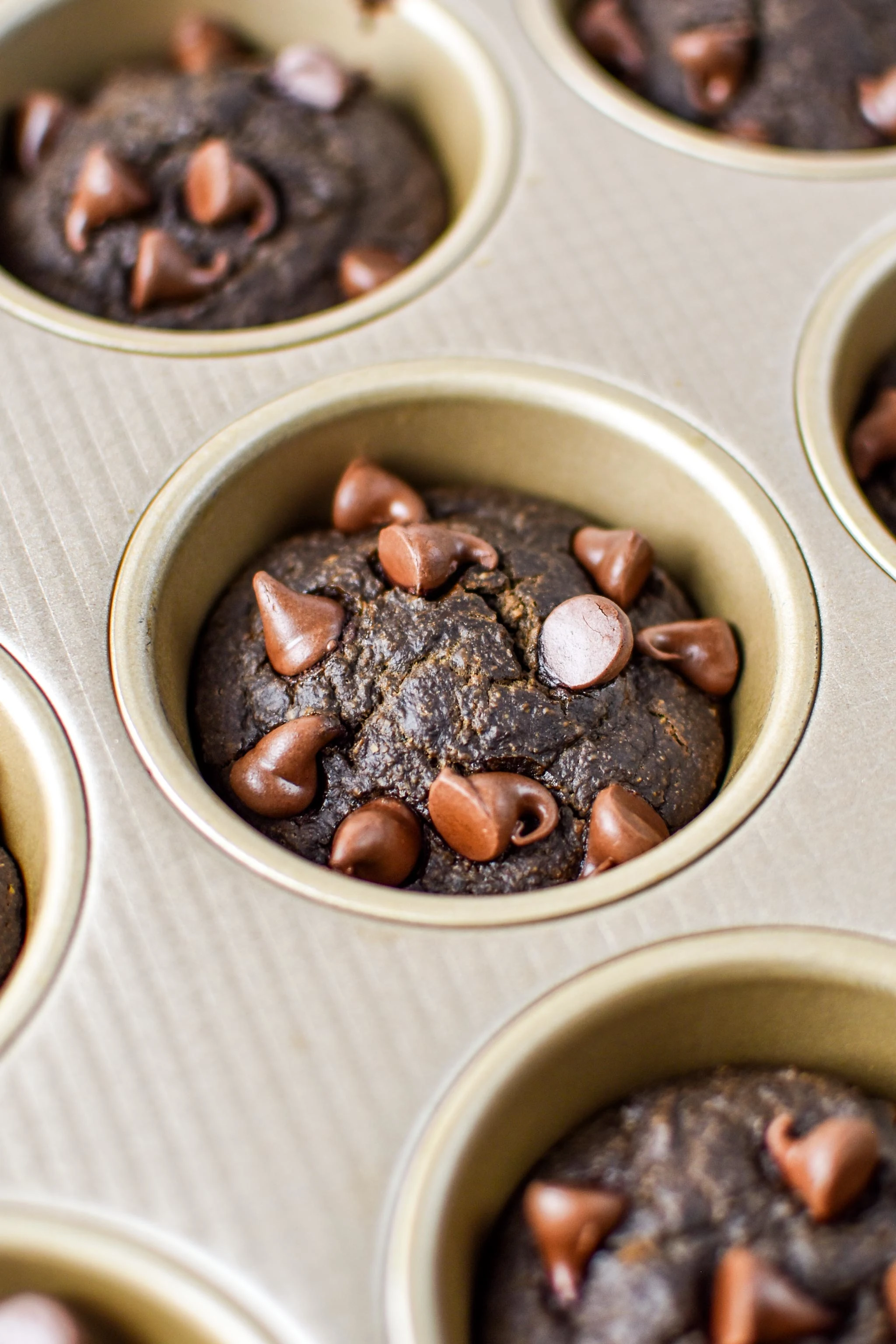 Chocolate Spinach Blender Muffins