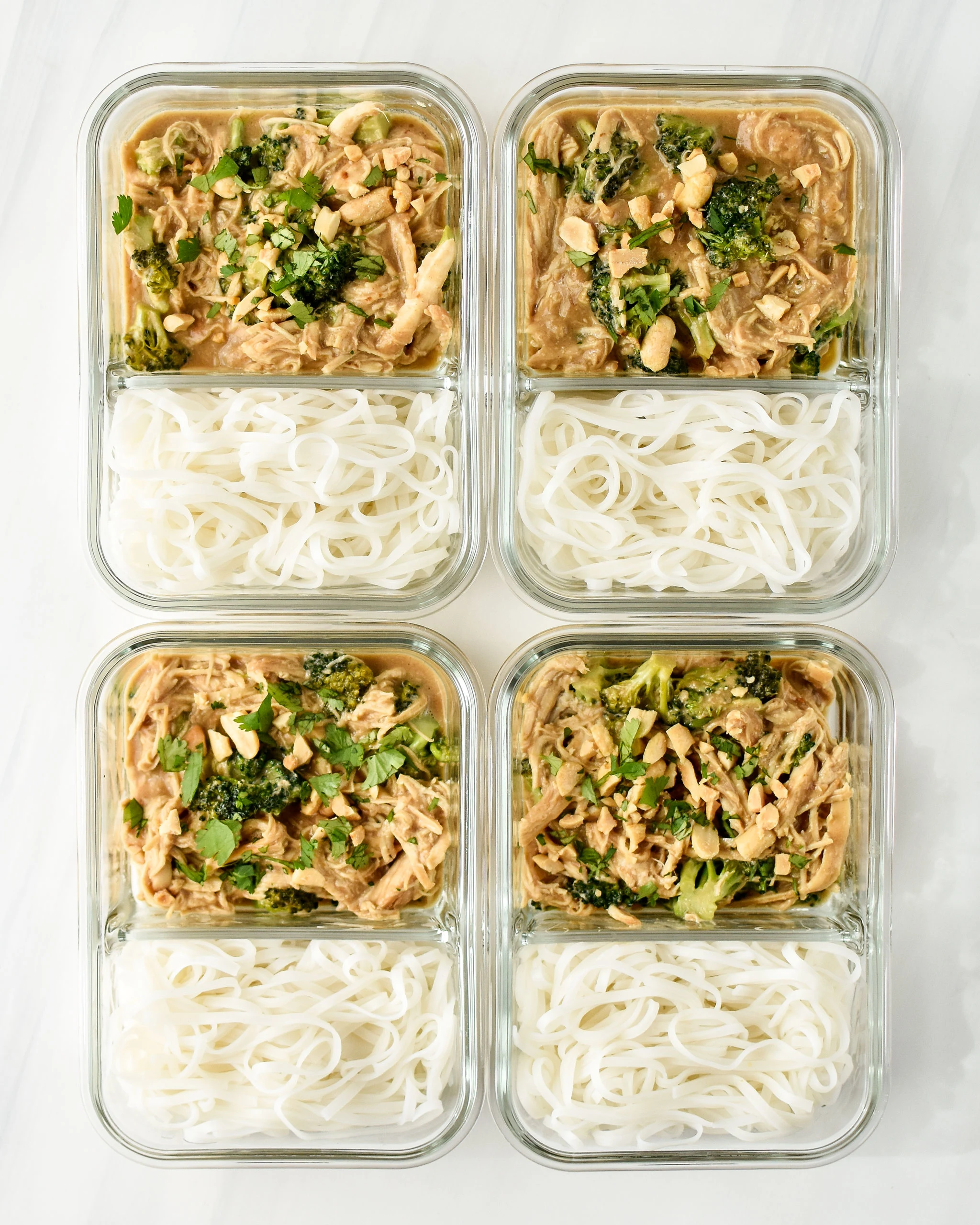 Slow Cooker Peanut Chicken Noodles Meal Prep