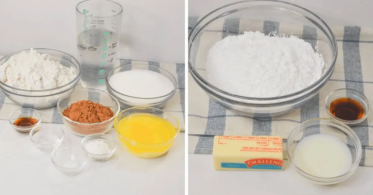 Chocolate Cake with White Icing