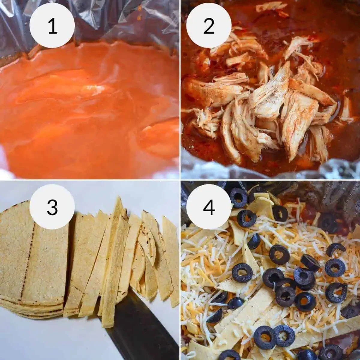 Crockpot Chicken Enchilada Casserole