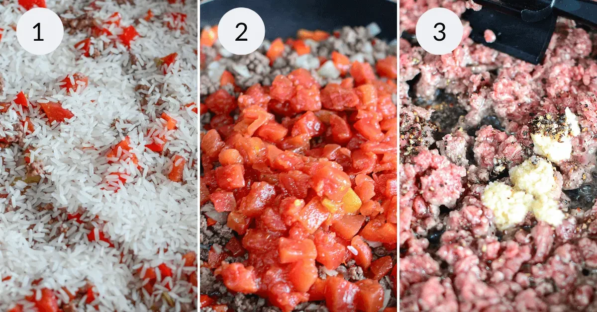 Tex Mex Ground Beef and Rice Skillet