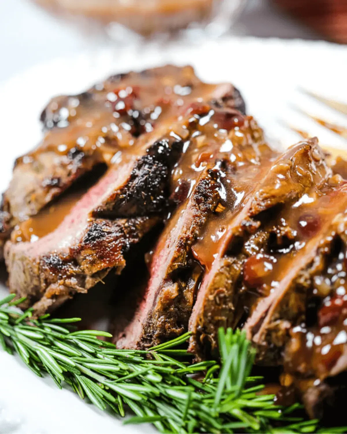 Slow Roasted Beef Tenderloin with Port Wine Sauce