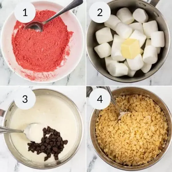 Strawberry Chocolate Rice Krispie Treats