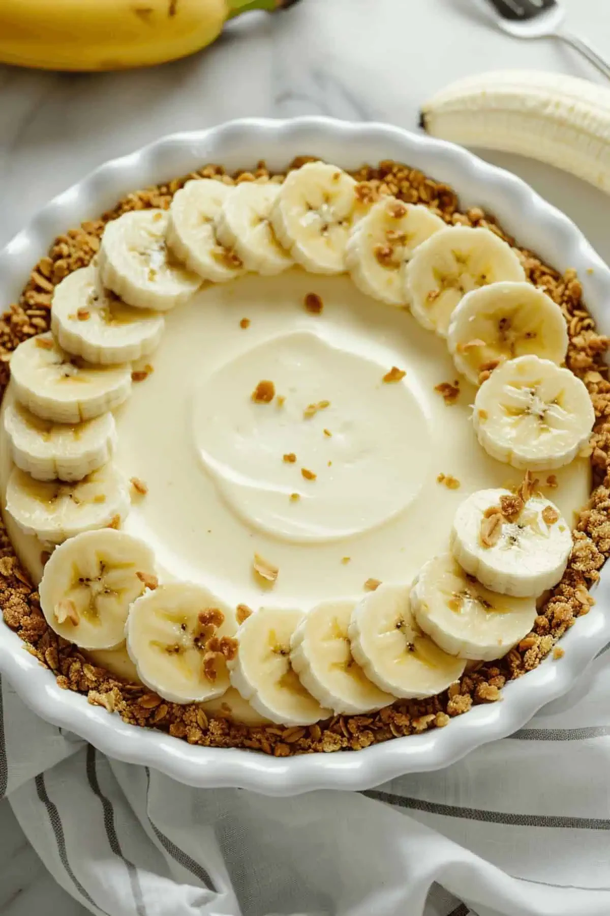 No Bake Banana Cheesecake