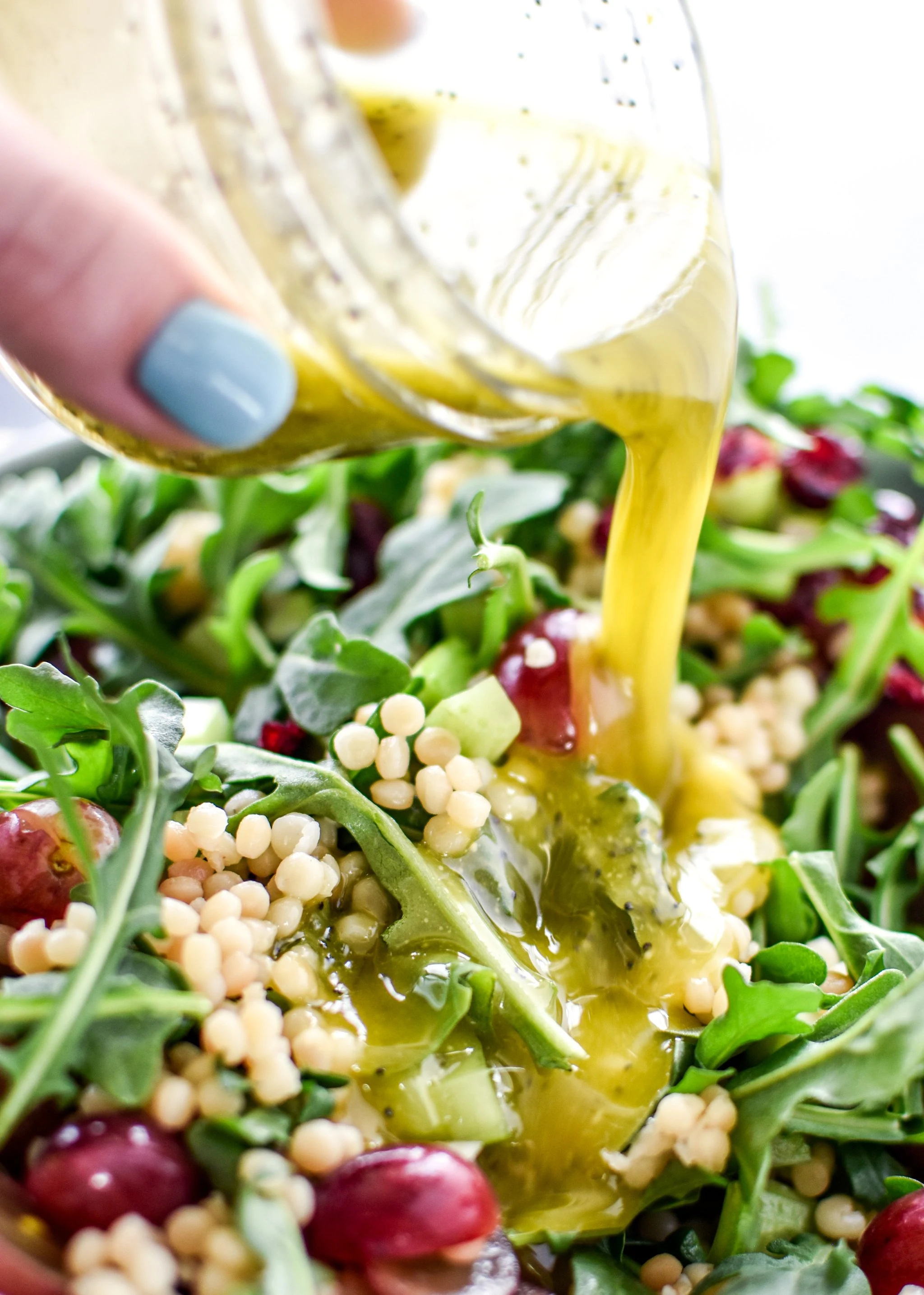 Make-Ahead Lemon Poppyseed Couscous Arugula Salad