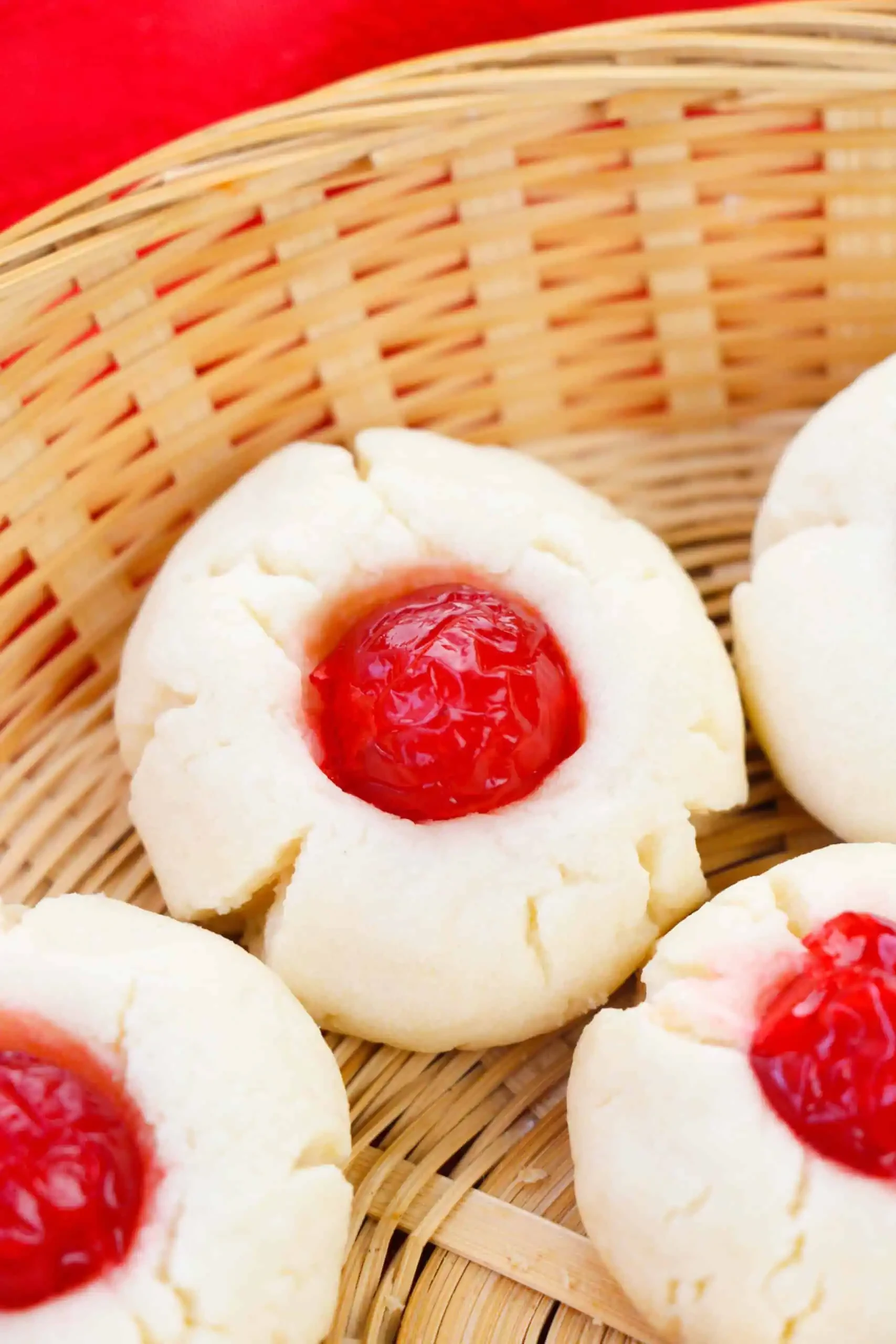 Shortbread Maraschino Cherry Cookies