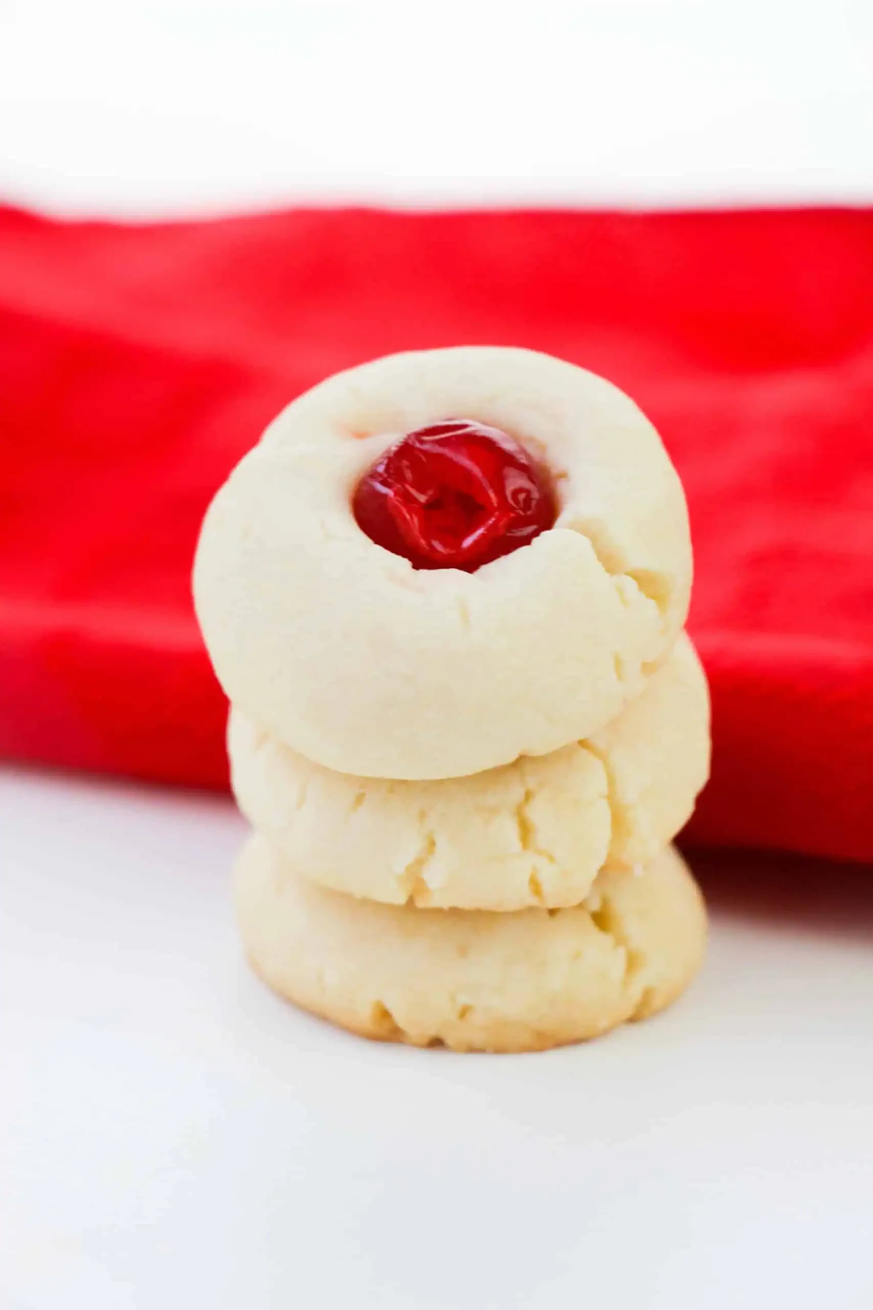 Shortbread Maraschino Cherry Cookies
