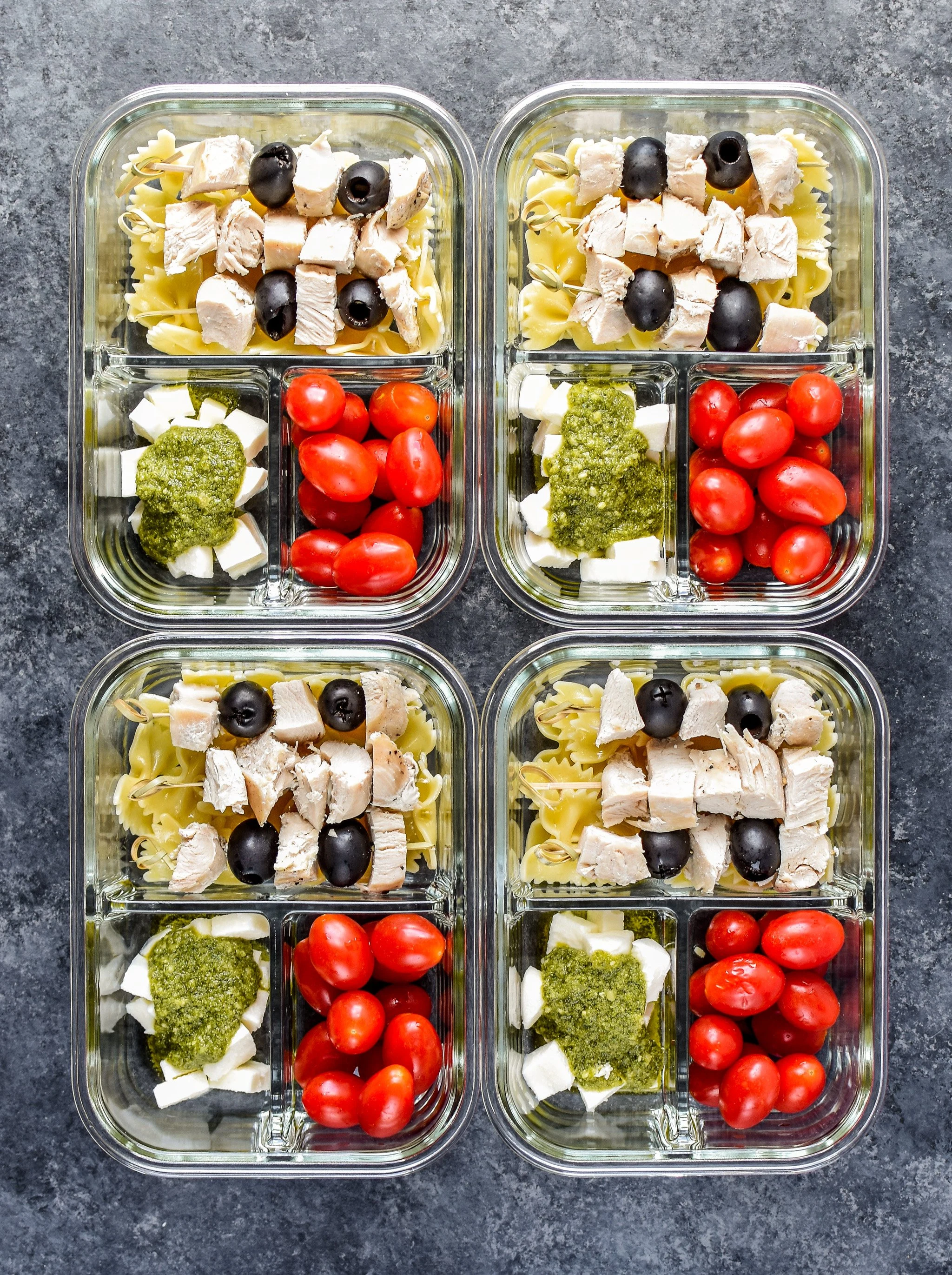DIY Chicken Pesto Pasta Skewers Meal Prep