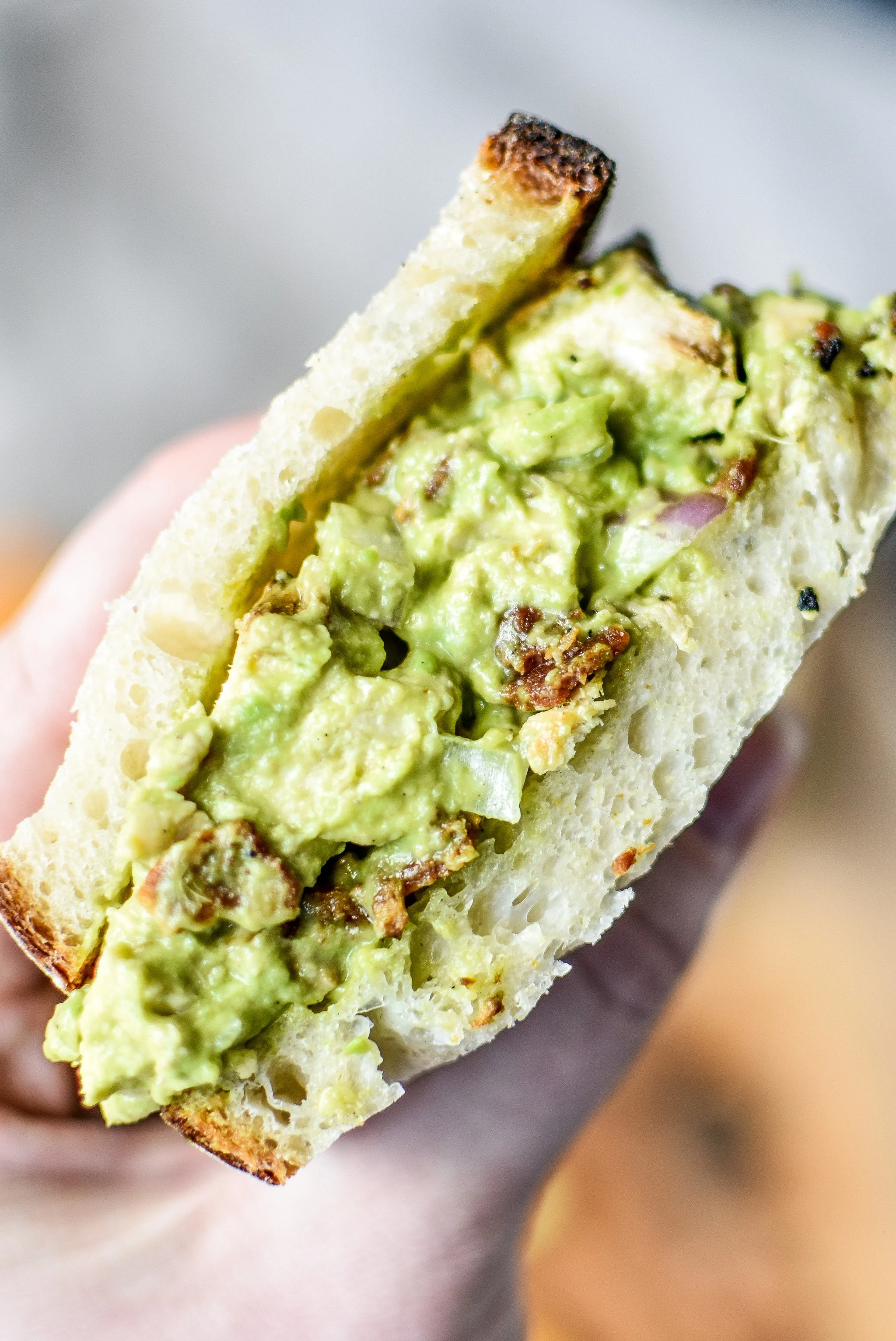 Chicken Bacon Avocado Salad Sandwich