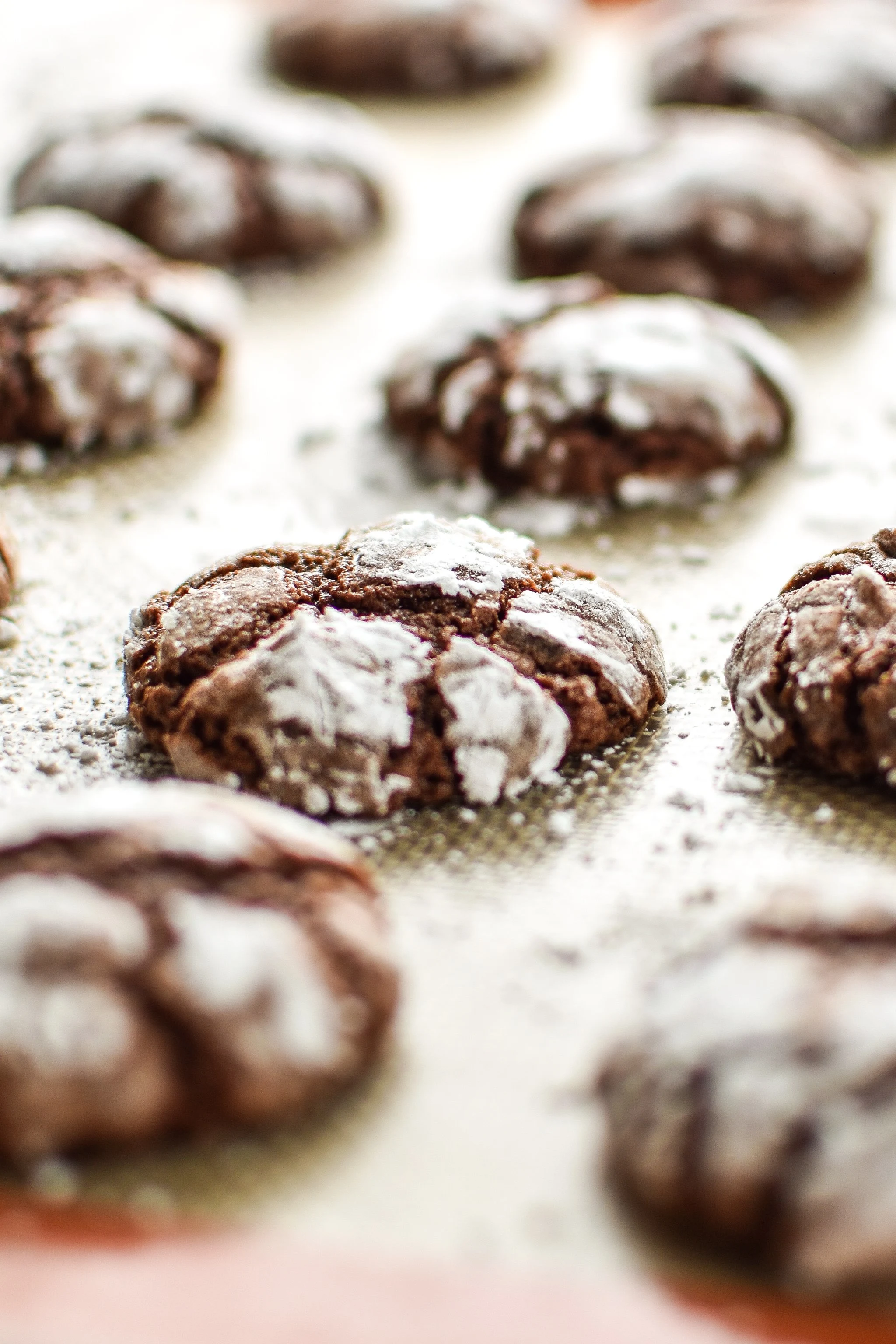 Classic Chewy Chocolate Crinkle Cookies