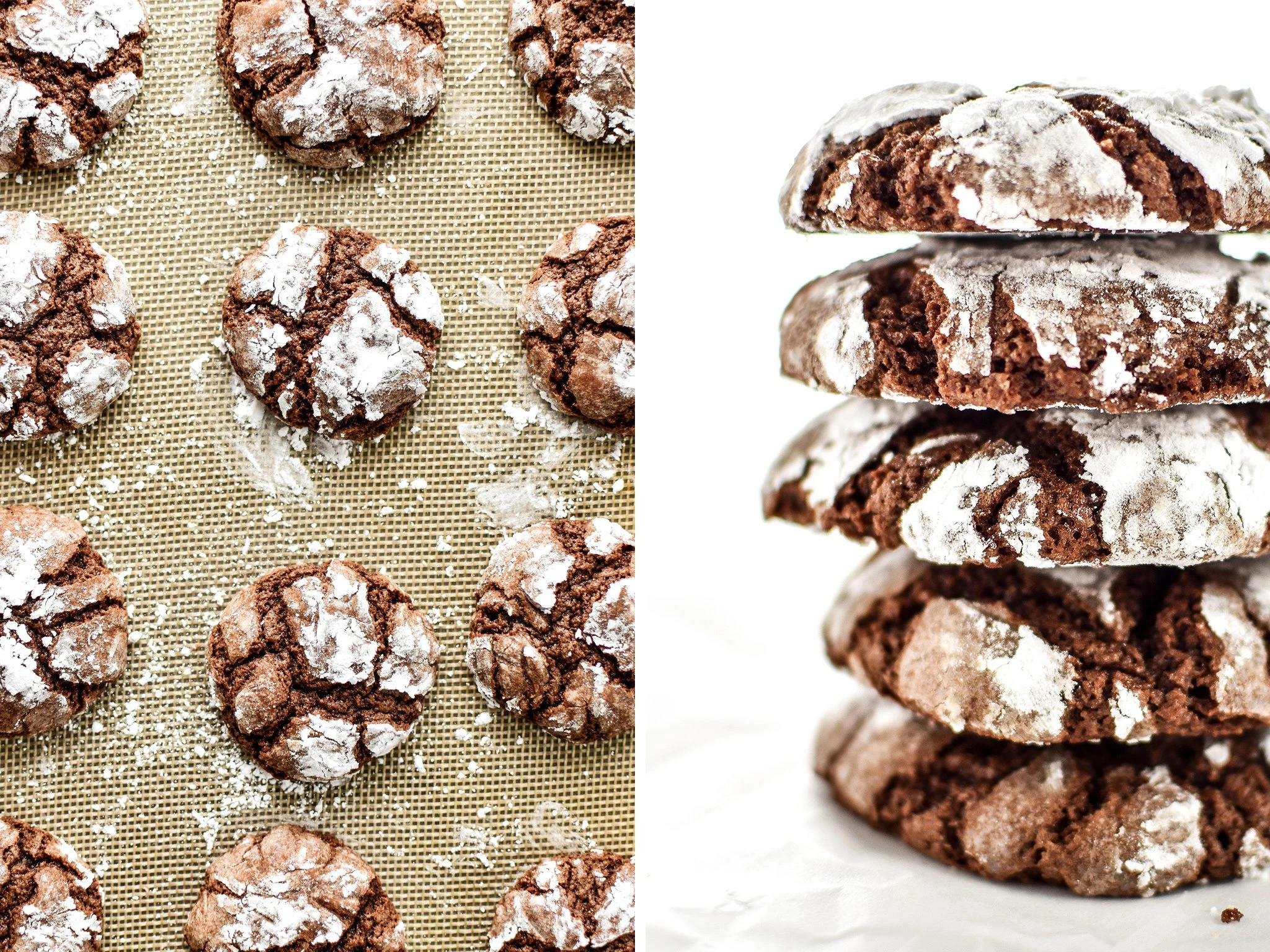 Classic Chewy Chocolate Crinkle Cookies