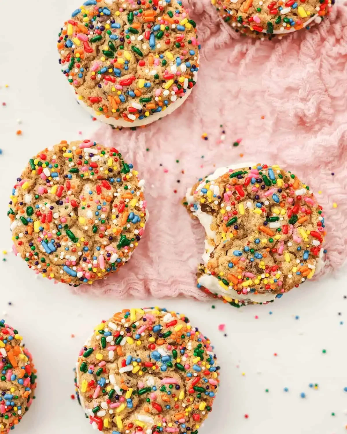 5 Ingredient Funfetti Sugar Cookie Sandwiches