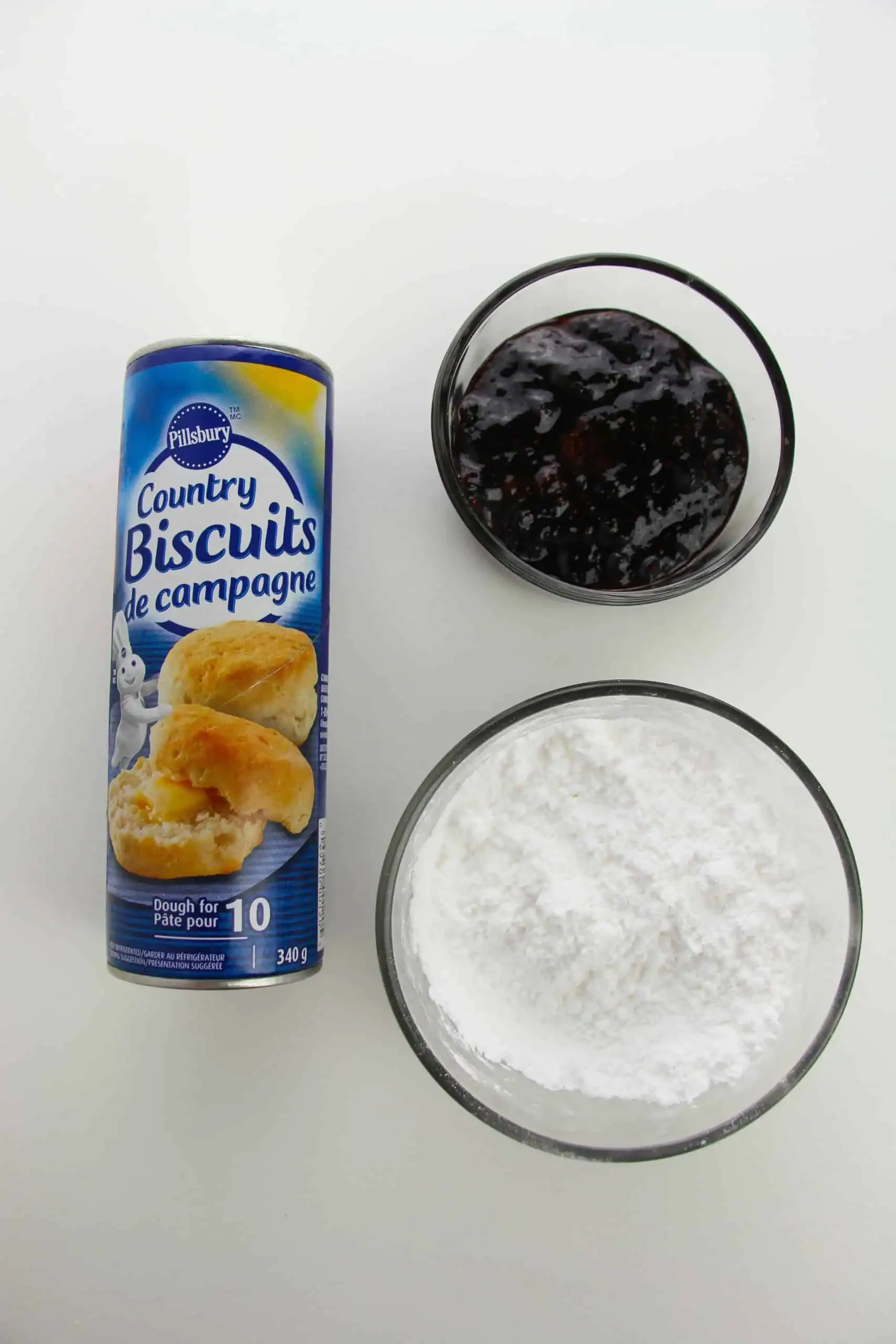 Raspberry Jelly Biscuit Donuts