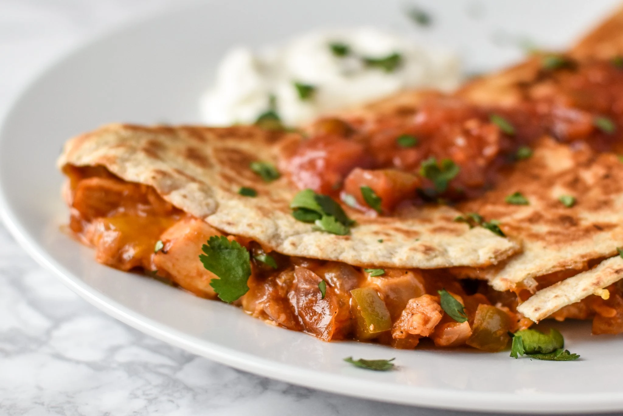 Quick BBQ Chicken Quesadillas