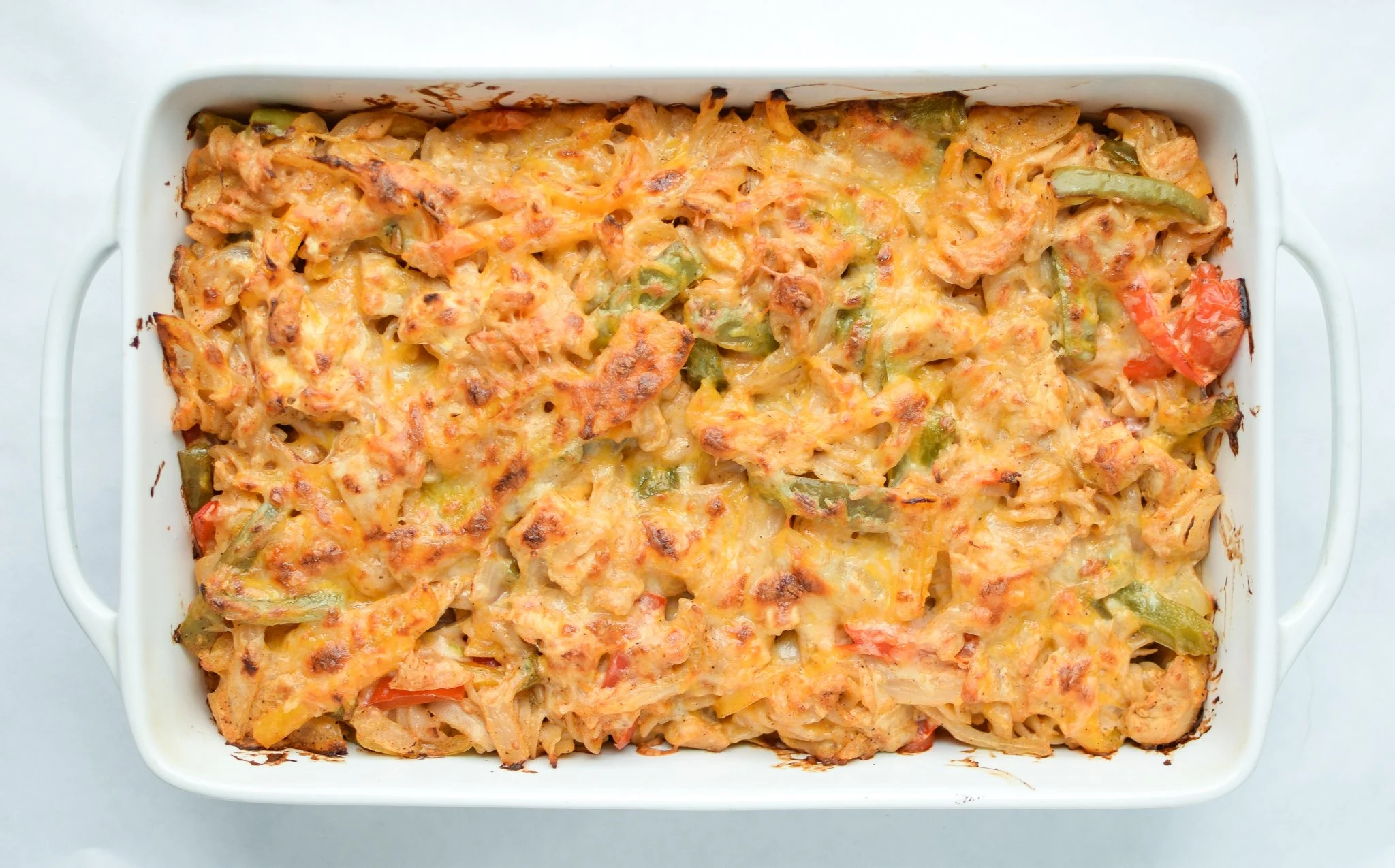 Baked Chicken Fajita Noodle Casserole
