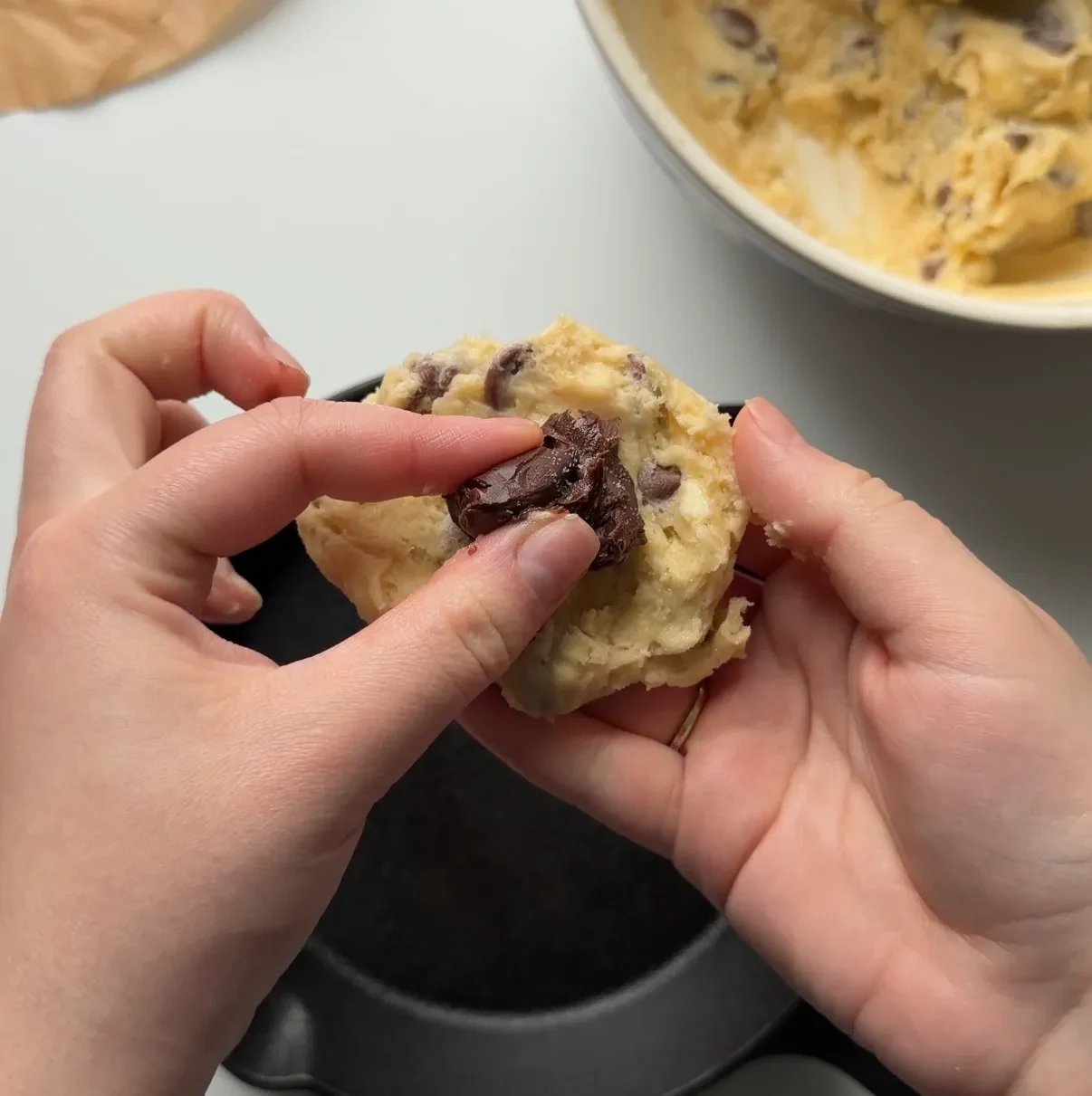 Nutella Stuffed Banana Bread Cookie Pie