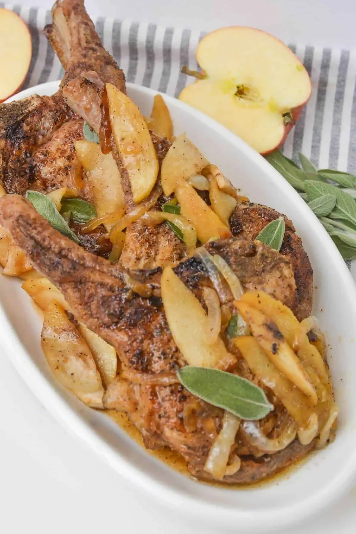 Baked Pork Chops and Apples