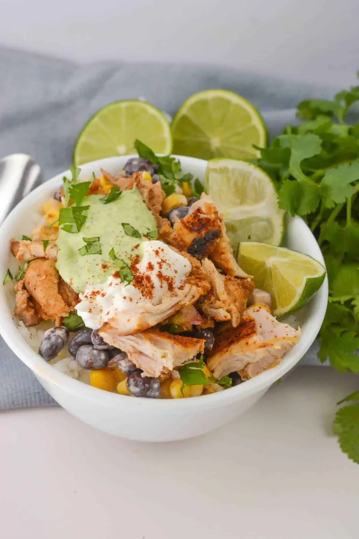 Street Corn Chicken Rice Bowl