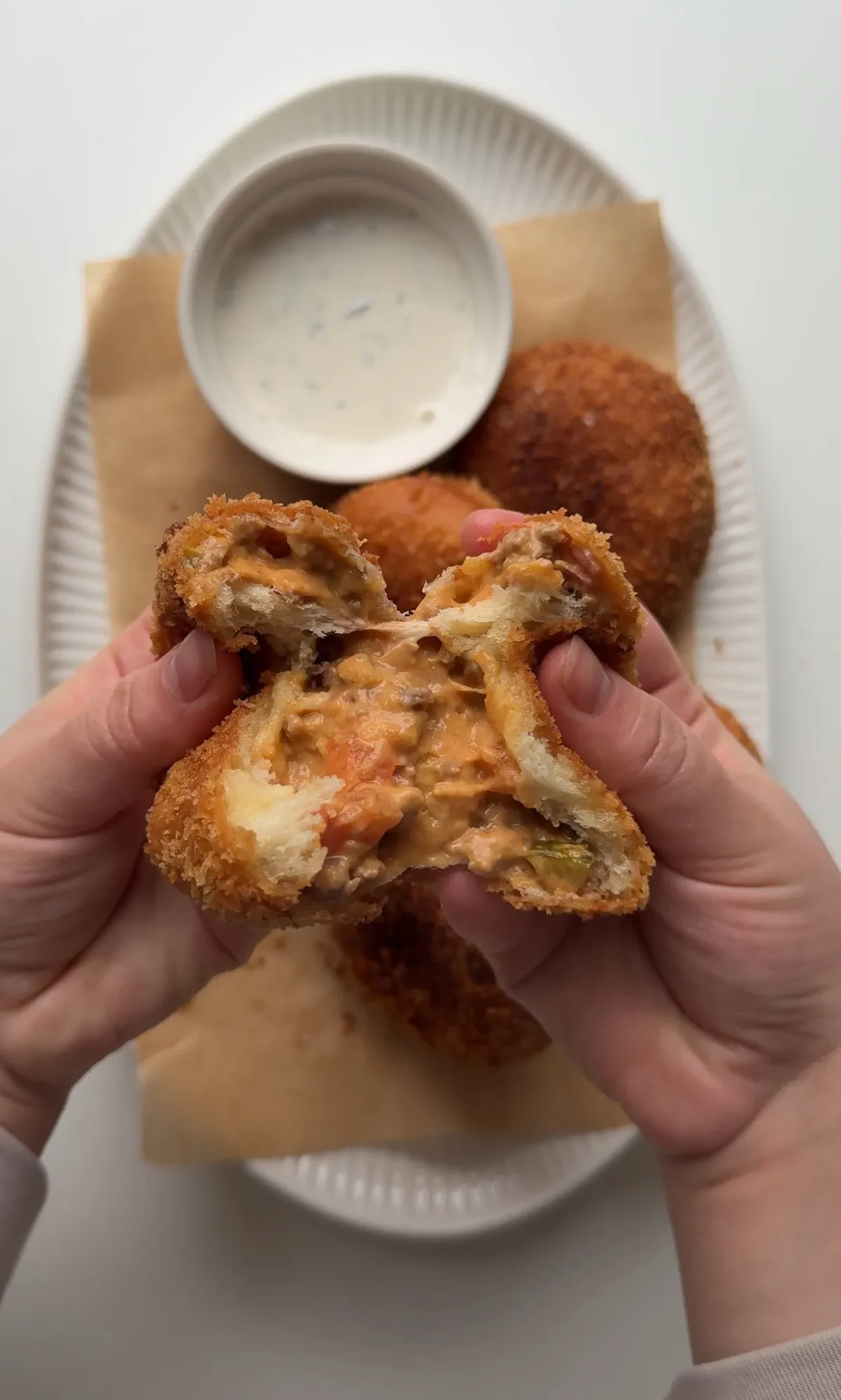 Crispy Cheeseburger Croquette Breads