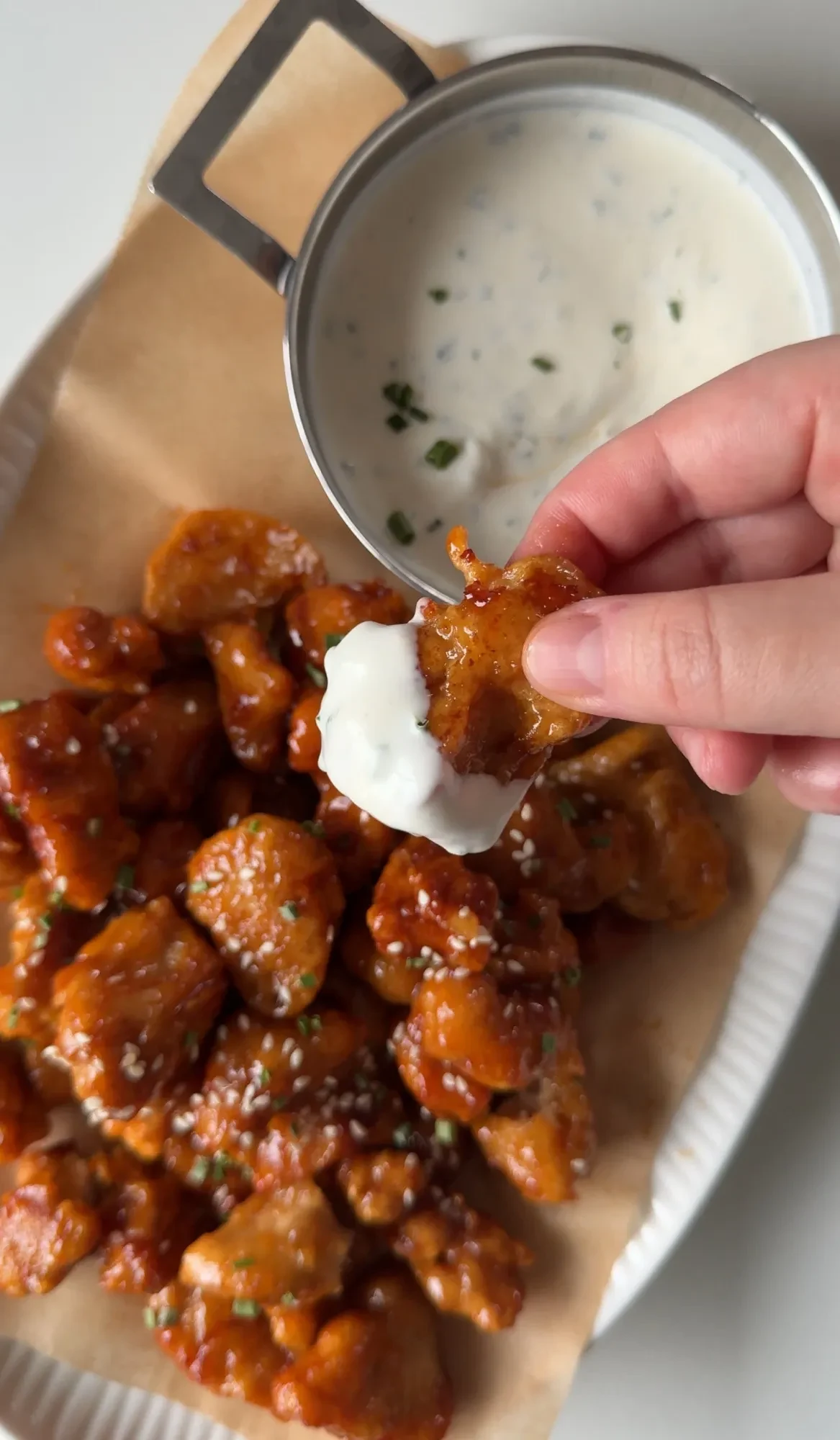 Korean Fried Chicken with Dipping Sauce