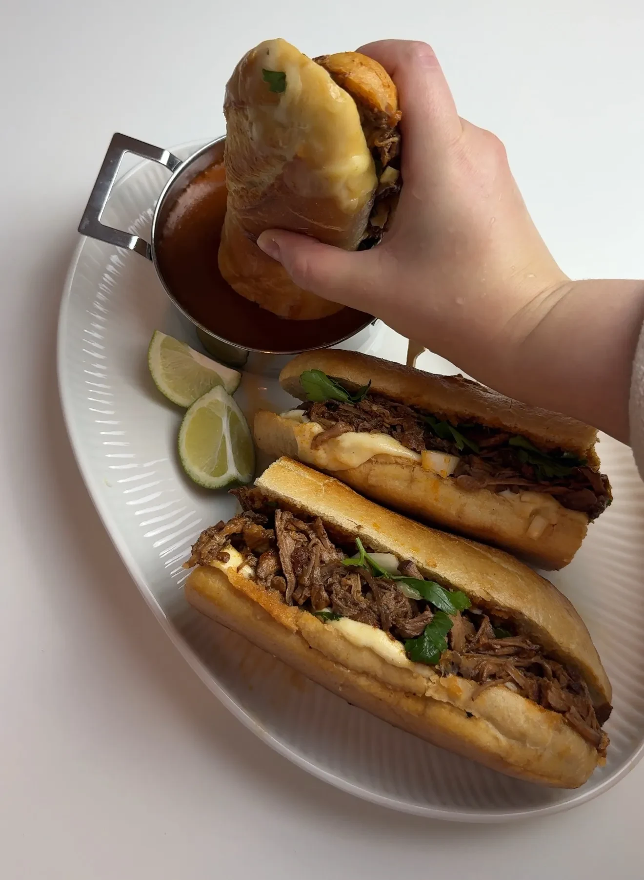 Slow-Cooked Birria Sandwich