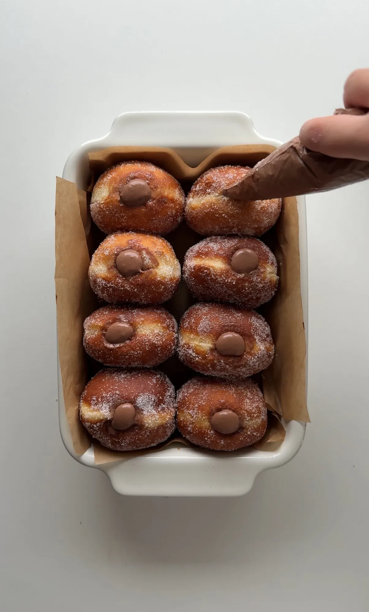 Homemade Bomboloni with Chocolate Cream