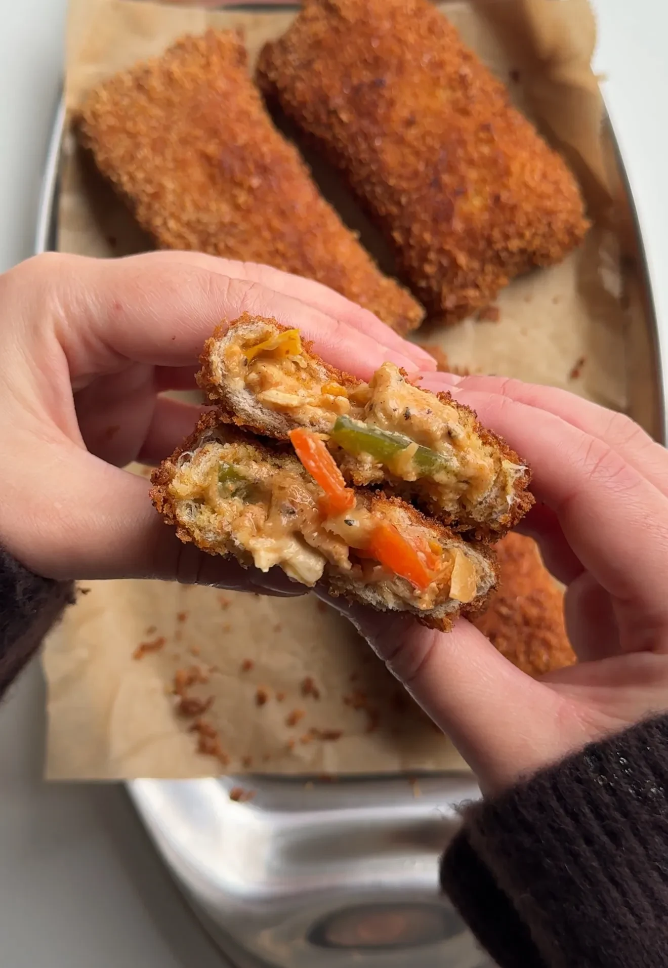 Crispy Chicken Fajita Bread Rolls