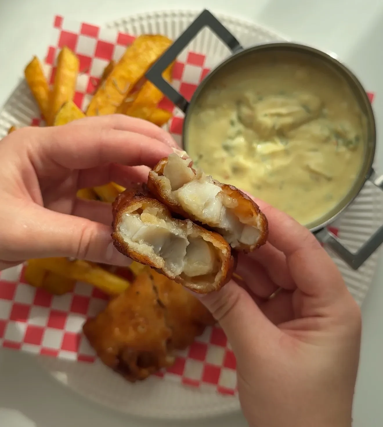 Fish and Chips with Homemade Tartar Sauce