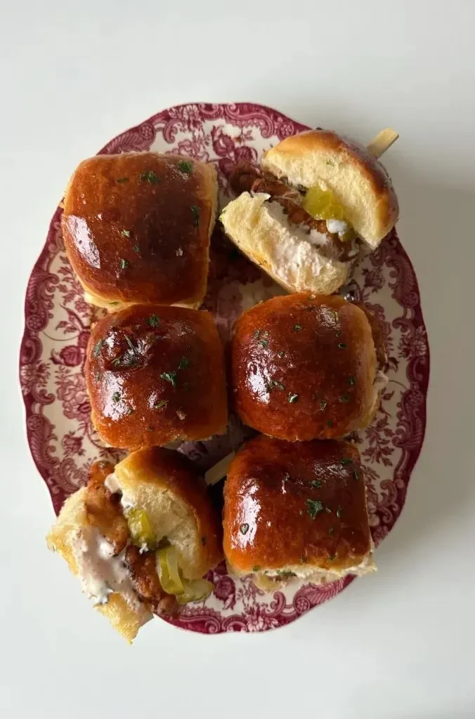 Hot Honey Chicken Sliders with Homemade Hawaiian Rolls