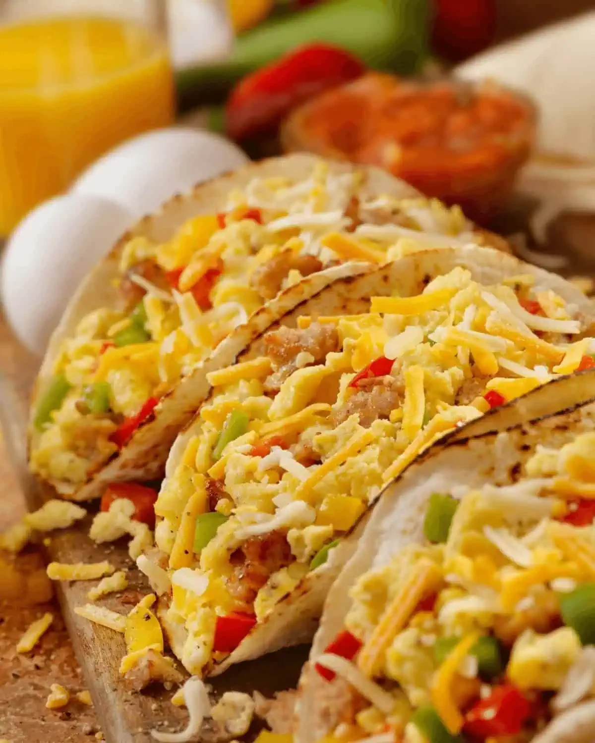 Egg and Sausage Tacos