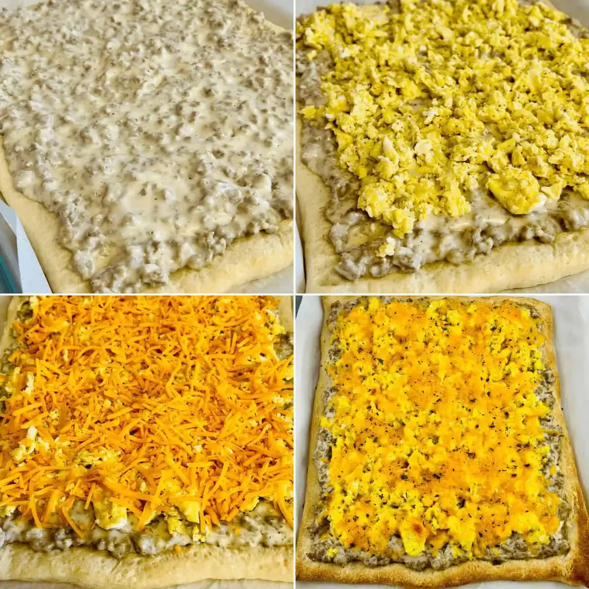 School Breakfast Pizza (with Sausage Gravy)