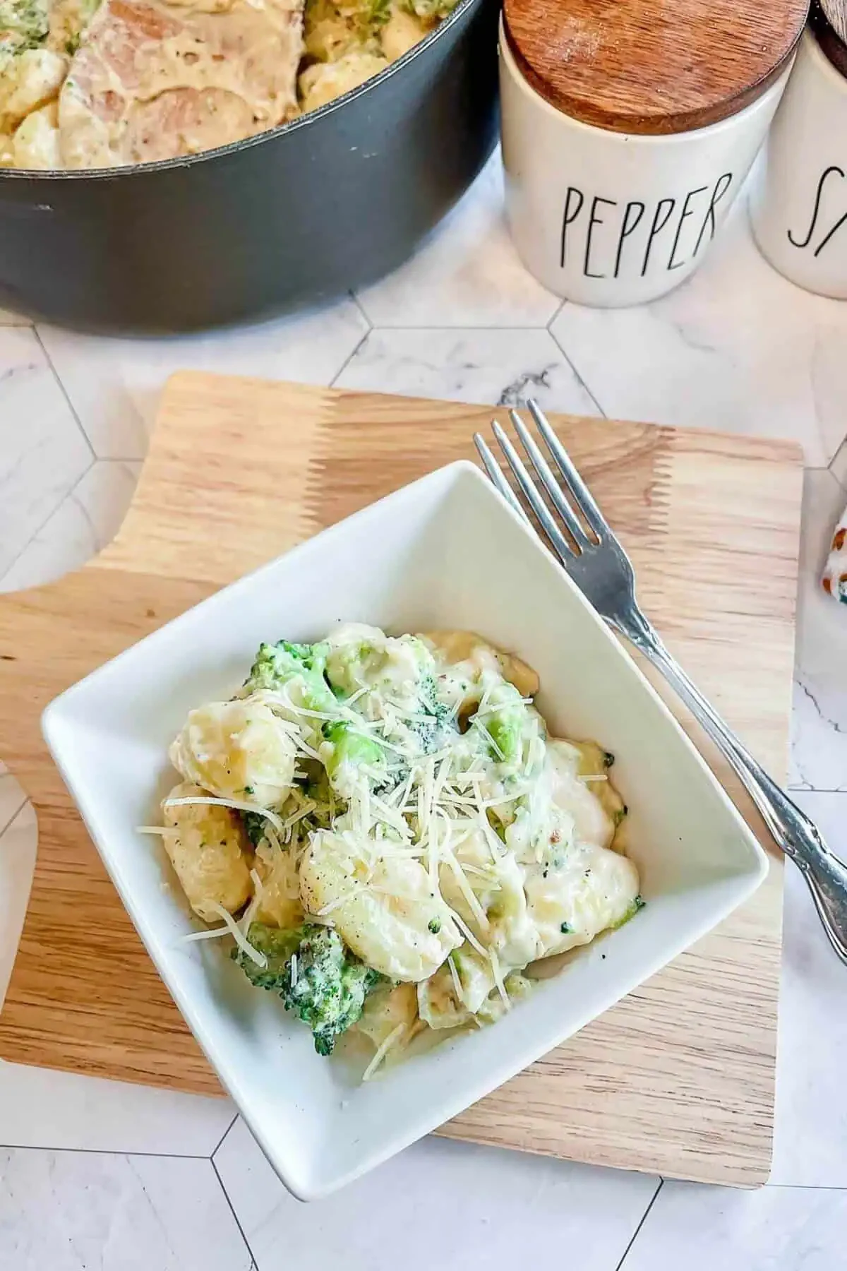 Creamy Gnocchi Alfredo with Broccoli