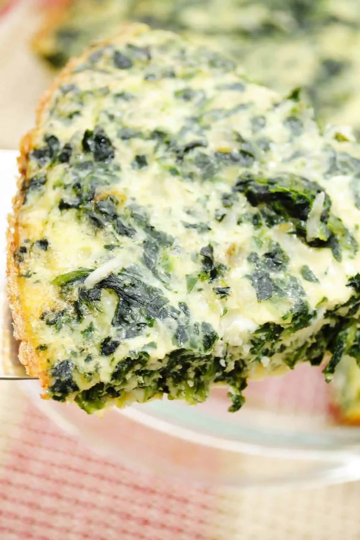 Crustless Spinach Bacon Quiche