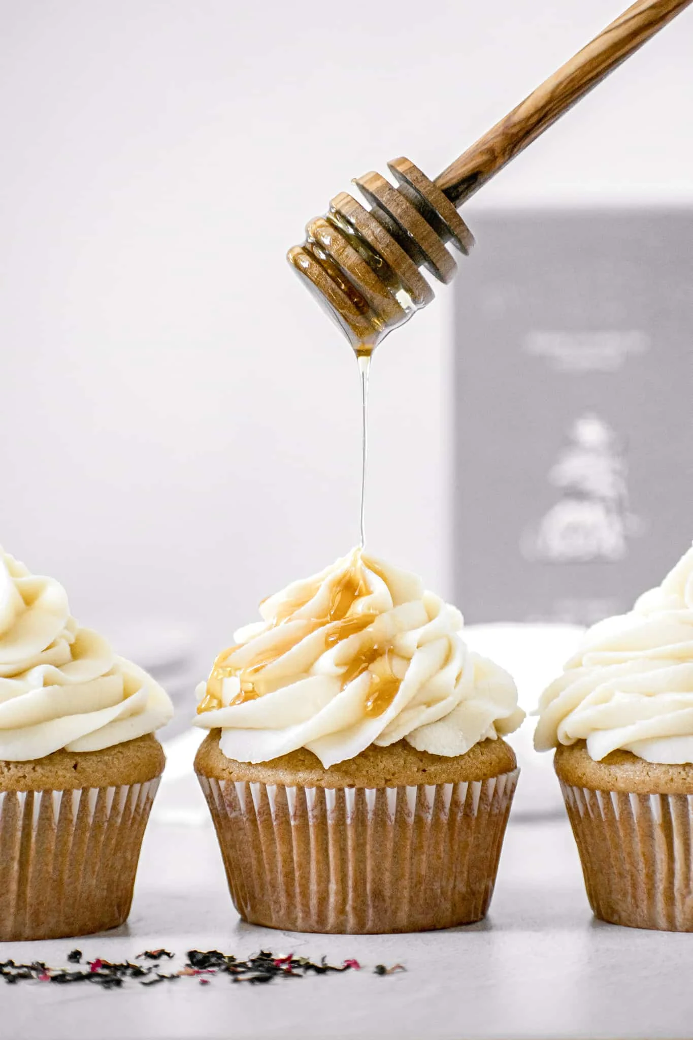 Earl Grey Cupcakes with Honey Mascarpone Buttercream