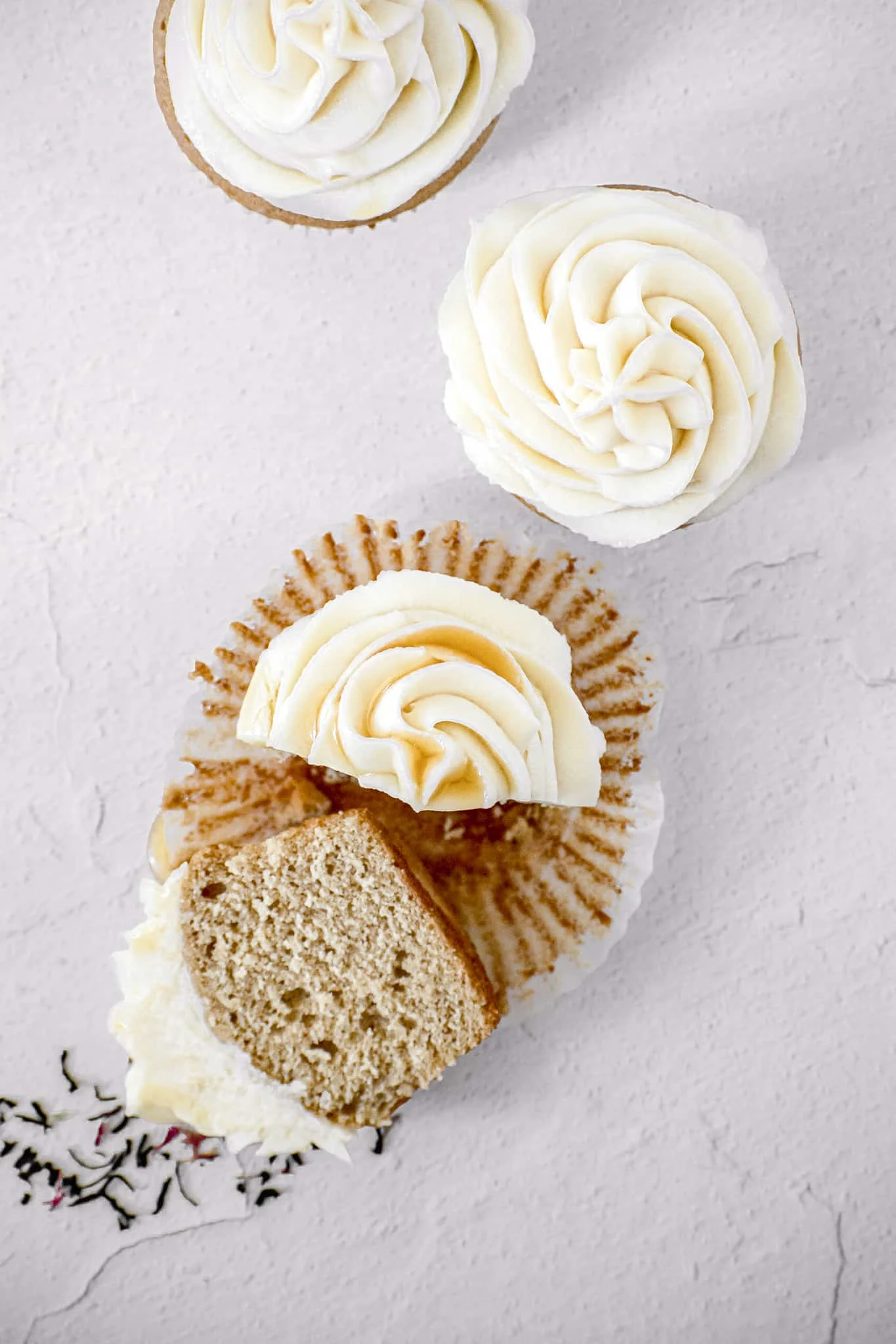 Earl Grey Cupcakes with Honey Mascarpone Buttercream