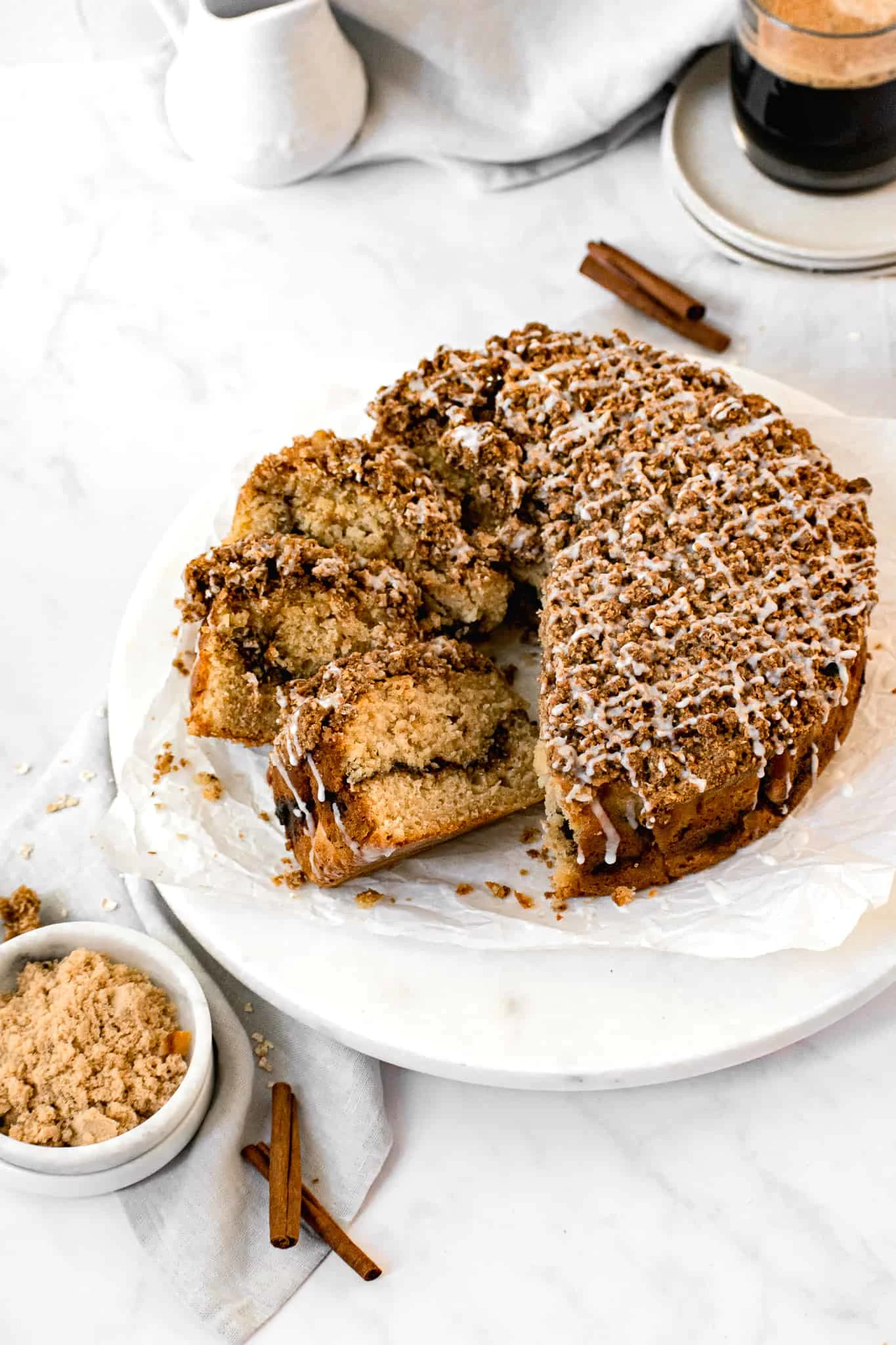 Glazed Chai Streusel Coffee Cake