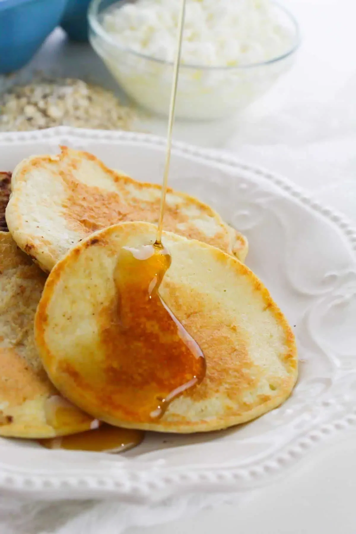 Cottage Cheese Oat Pancakes