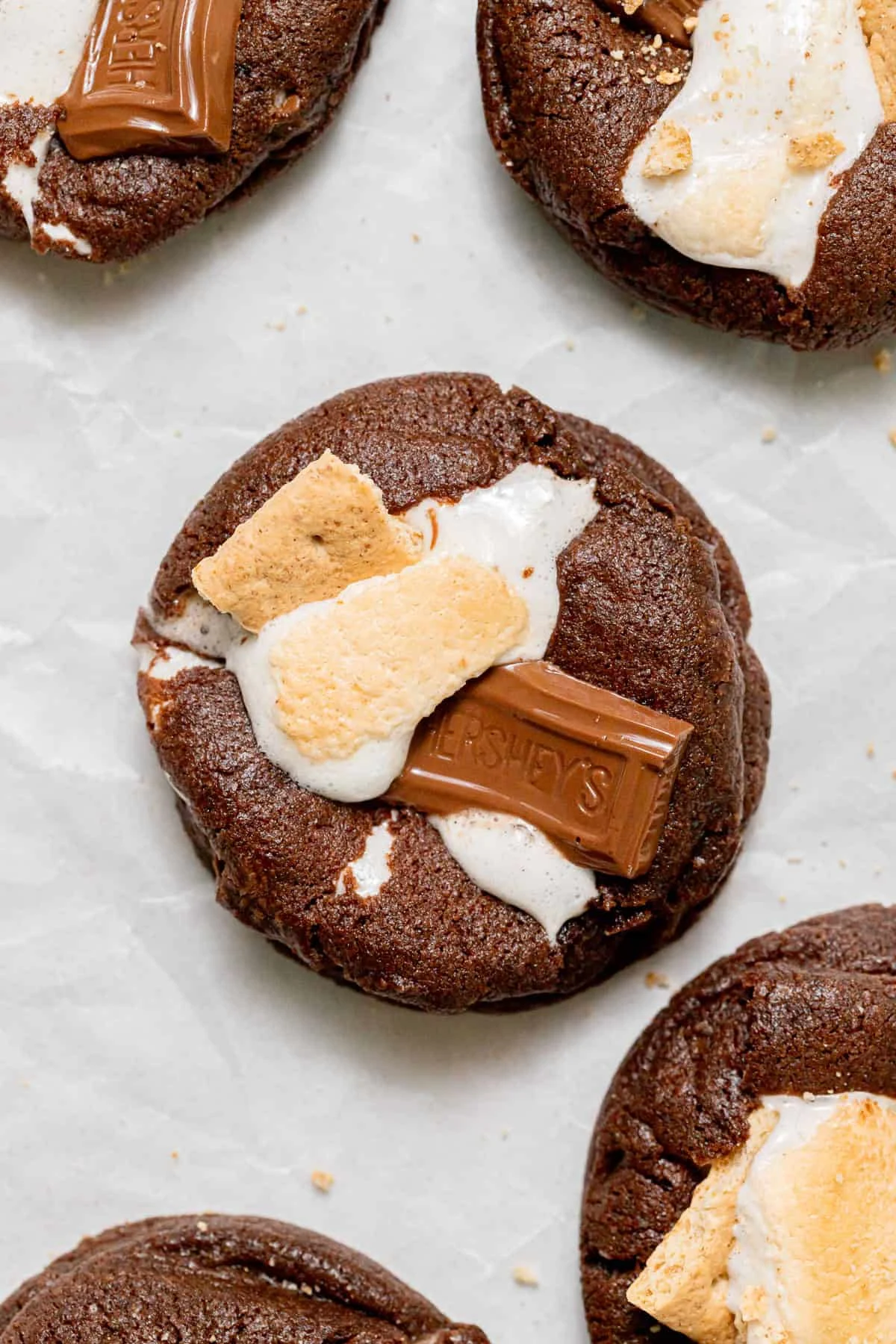 Double Chocolate S'mores Cookies