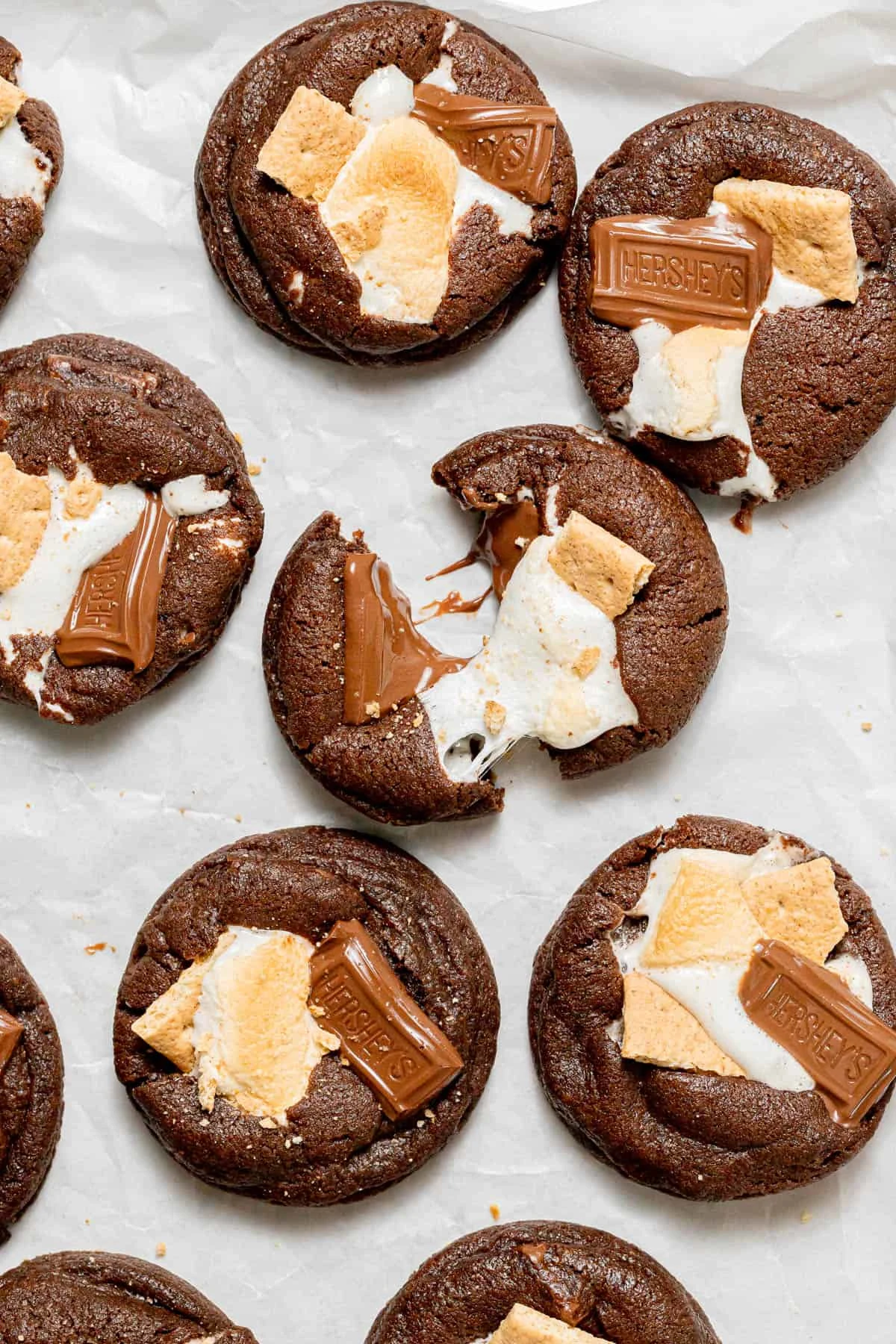 Double Chocolate S'mores Cookies
