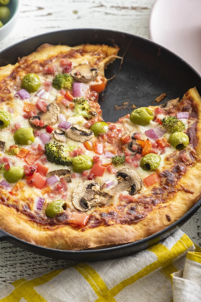 Deep Dish Cast Iron Pizza