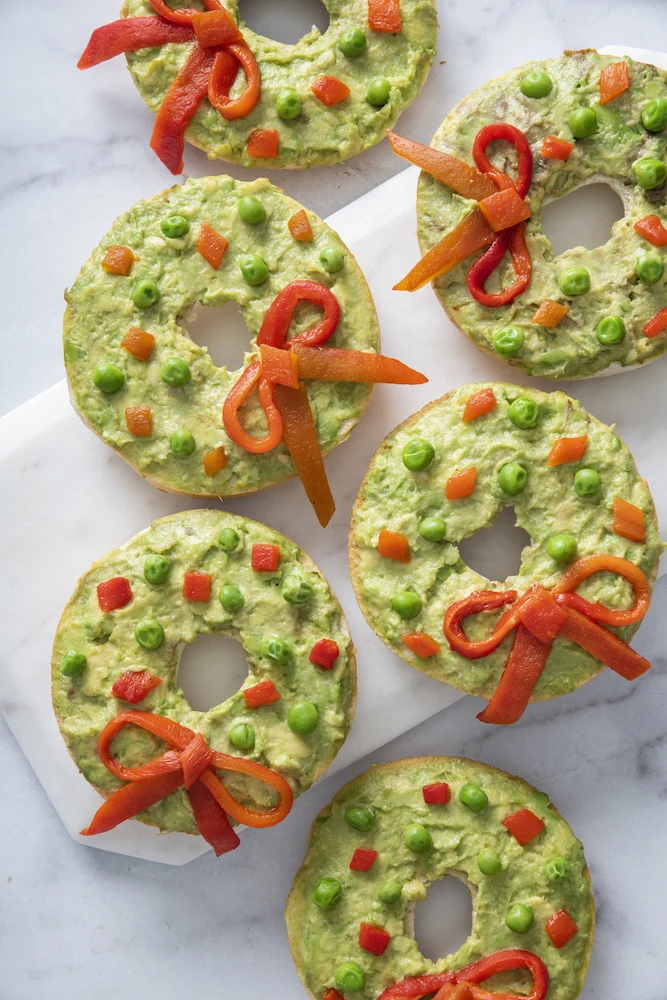 Christmas Bagel Wreaths