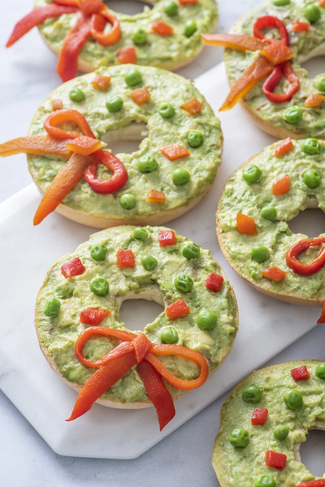Christmas Bagel Wreaths