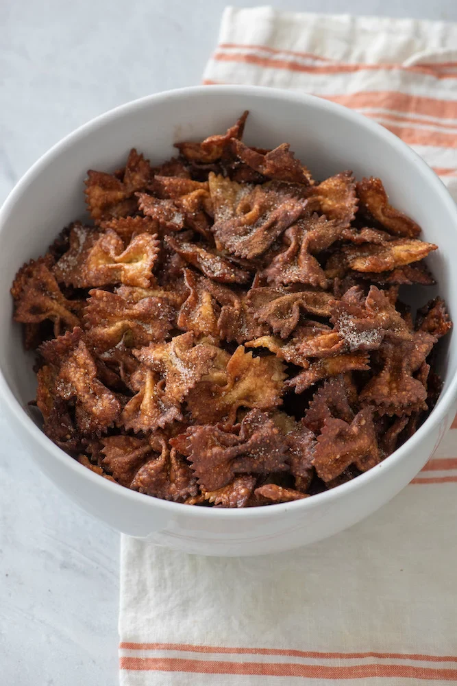 Air Fryer Churro Pasta Chips