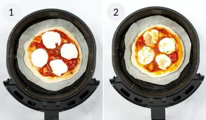 Air Fryer Pizza Margherita