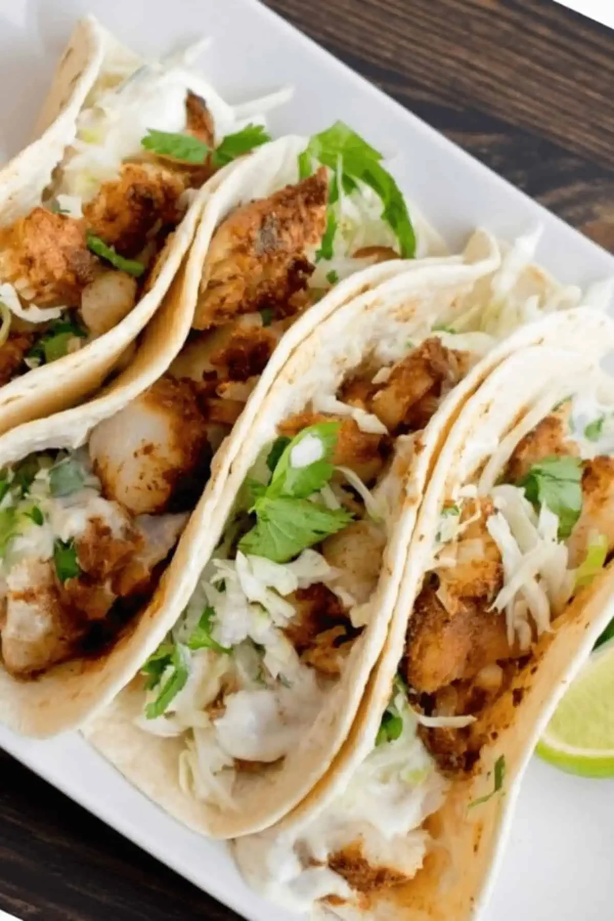 Orange Lime Halibut Fish Tacos