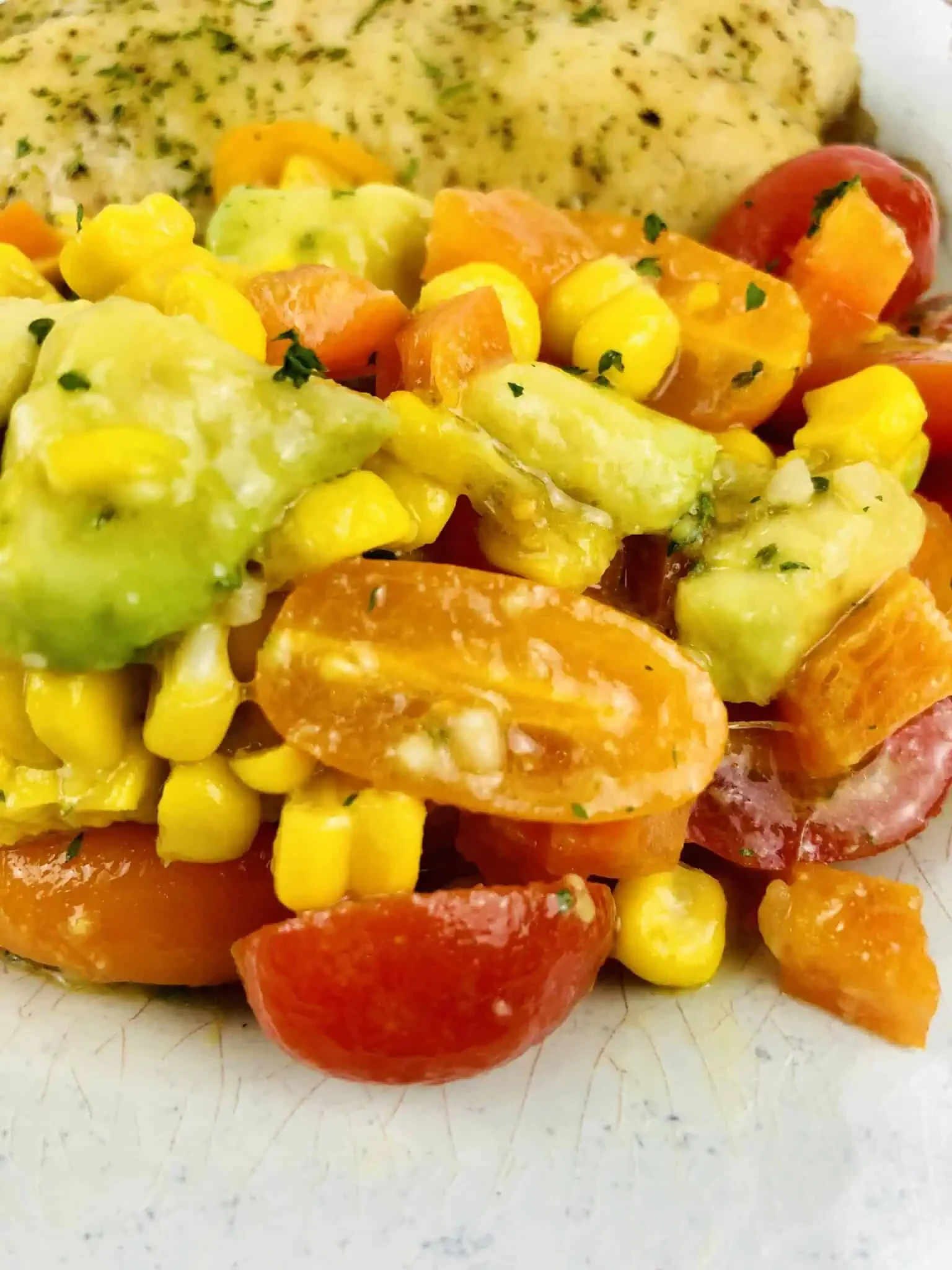 Baked Haddock with Corn Salad