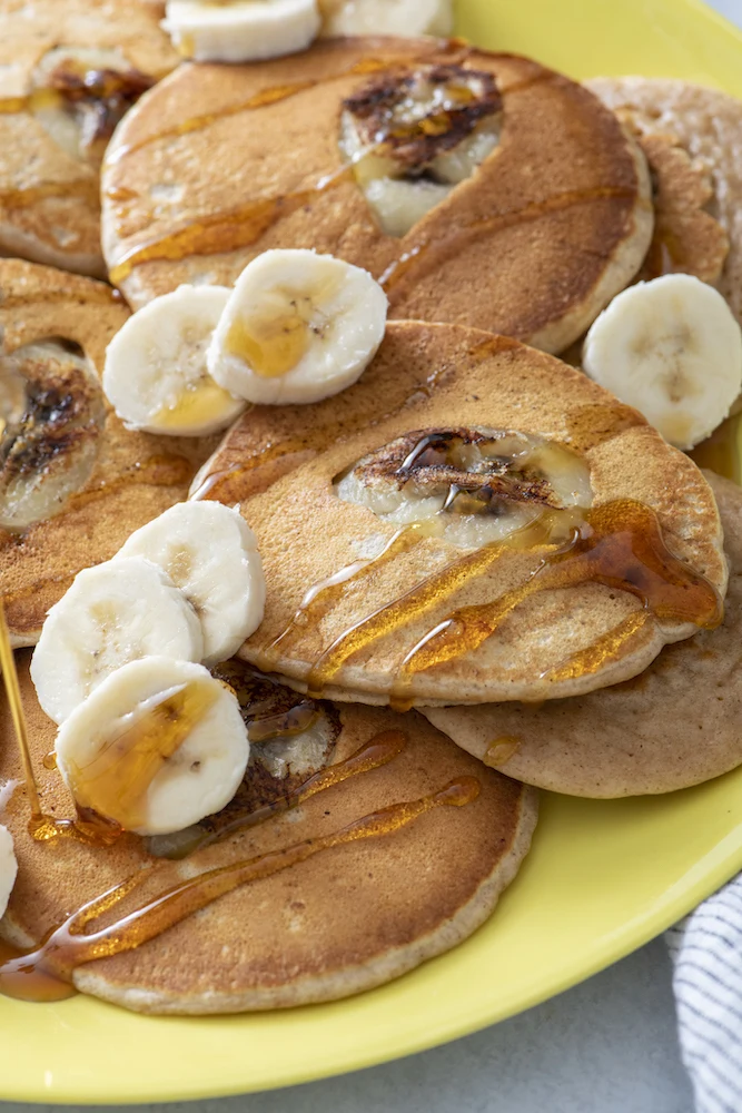 Whole Wheat Cinnamon Banana Pancakes
