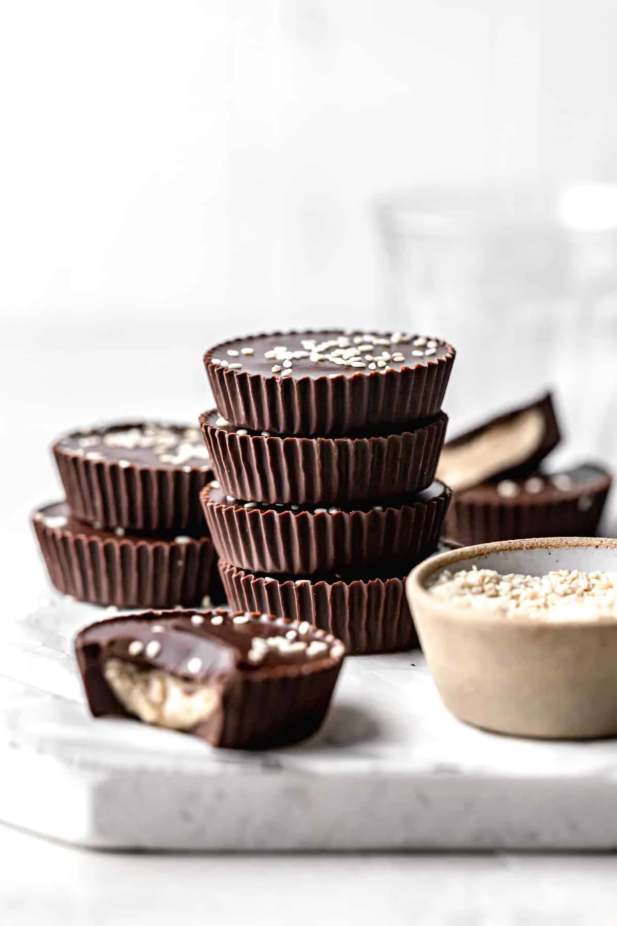 Dark Chocolate Tahini Cups